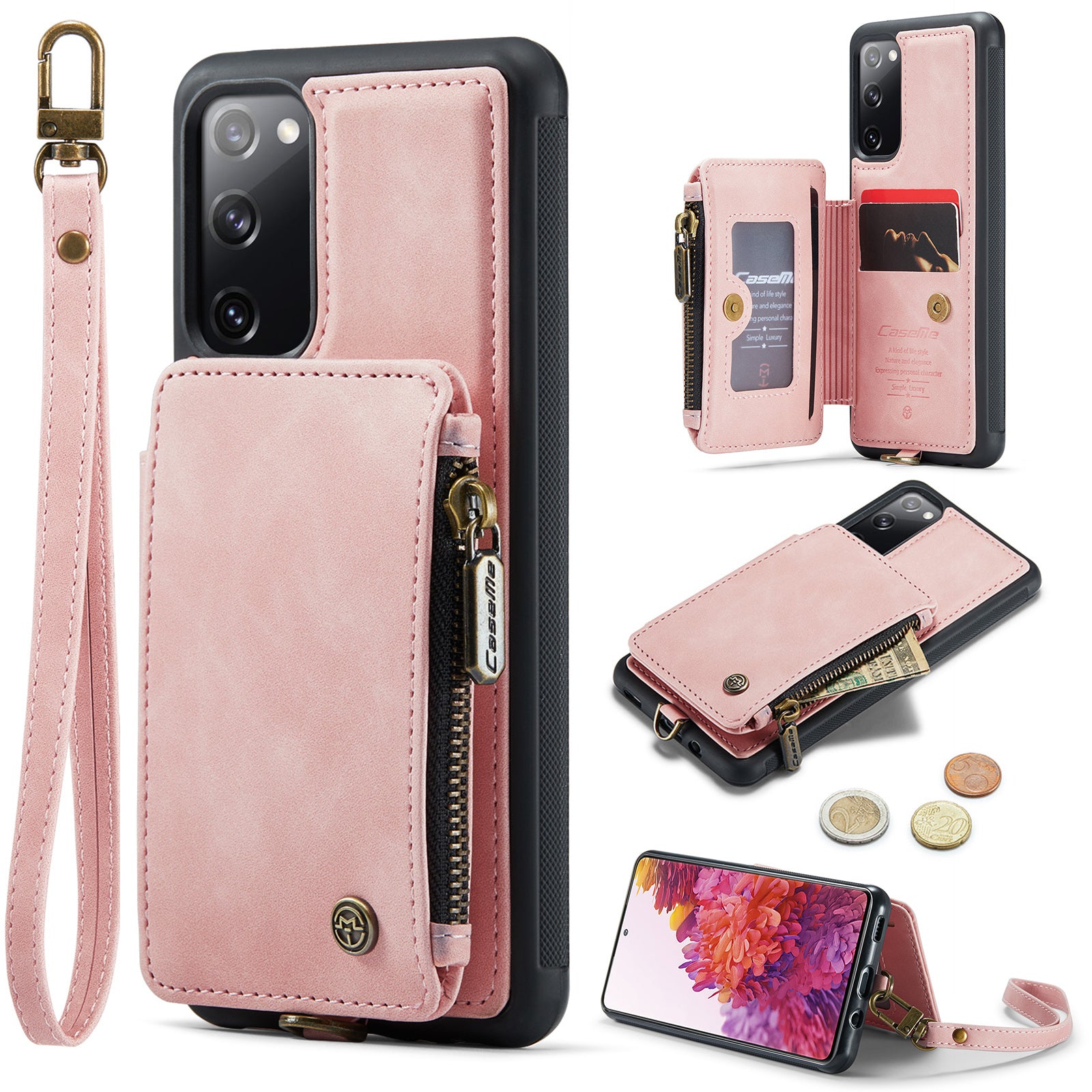 CASEME C20 Series for Samsung Galaxy S20 FE S20 FE 5G S20 FE 2022 S20 Lite RFID Blocking Zipper Pocket Phone Case PU Leather Coated TPU Cover Wallet Kickstand CASEME C20 Series for Samsung Galaxy S20 FE S20 FE 5G S20 FE 2022 S20 Lite RFID Blocking Zipper Pocket Phone Case PU Leather Coated TPU Cover Wallet Kickstand